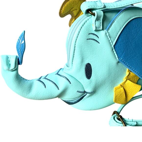 Disney Parks Passport Collection Blue Dumbo Faux Leather Crossbody Bag - Picture 2 of 8